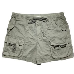 Lucky Brand Cargo Shorts, Olive Green, Women's XL — Utility, Casual, Cotton